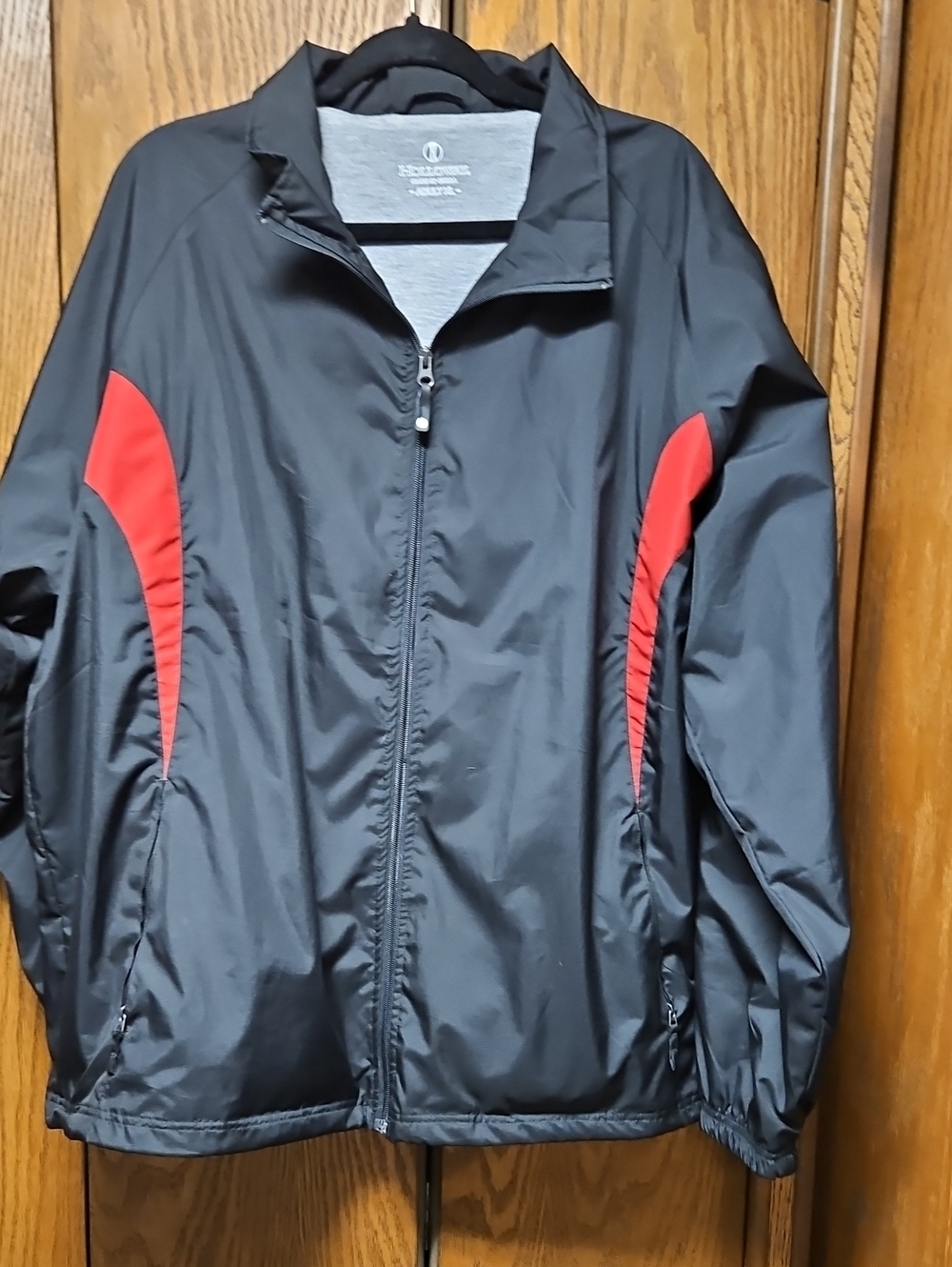Holloway Black Windbreaker with Red Panels